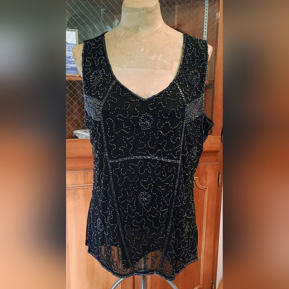 L/XL Pretty Angel Beaded Tank